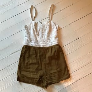 Anthro Eyelet Romper